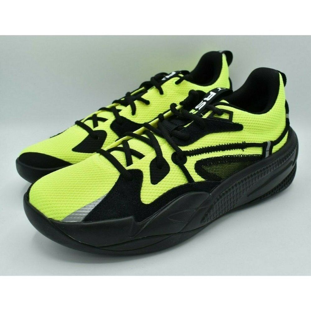 Puma Mens Size 11‎ RS Dreamer Safety Yellow Puma Black Basketball Shoes Sneakers